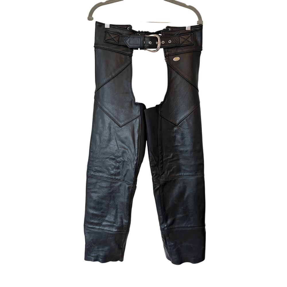 Harley Davidson women's leather chaps small black leather